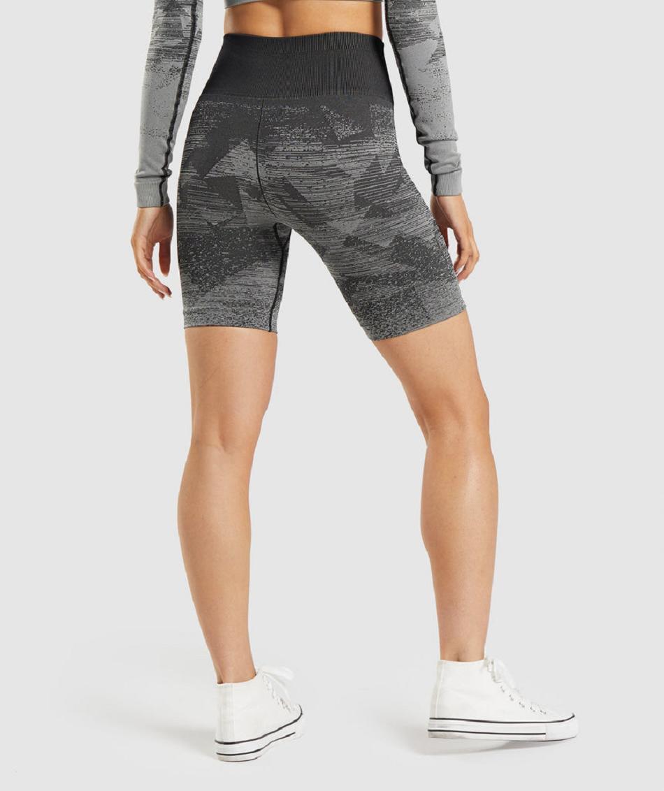 Pantalones Cortos Gymshark Adapt Ombre Seamless Mujer Negras | CO 2798MQZ